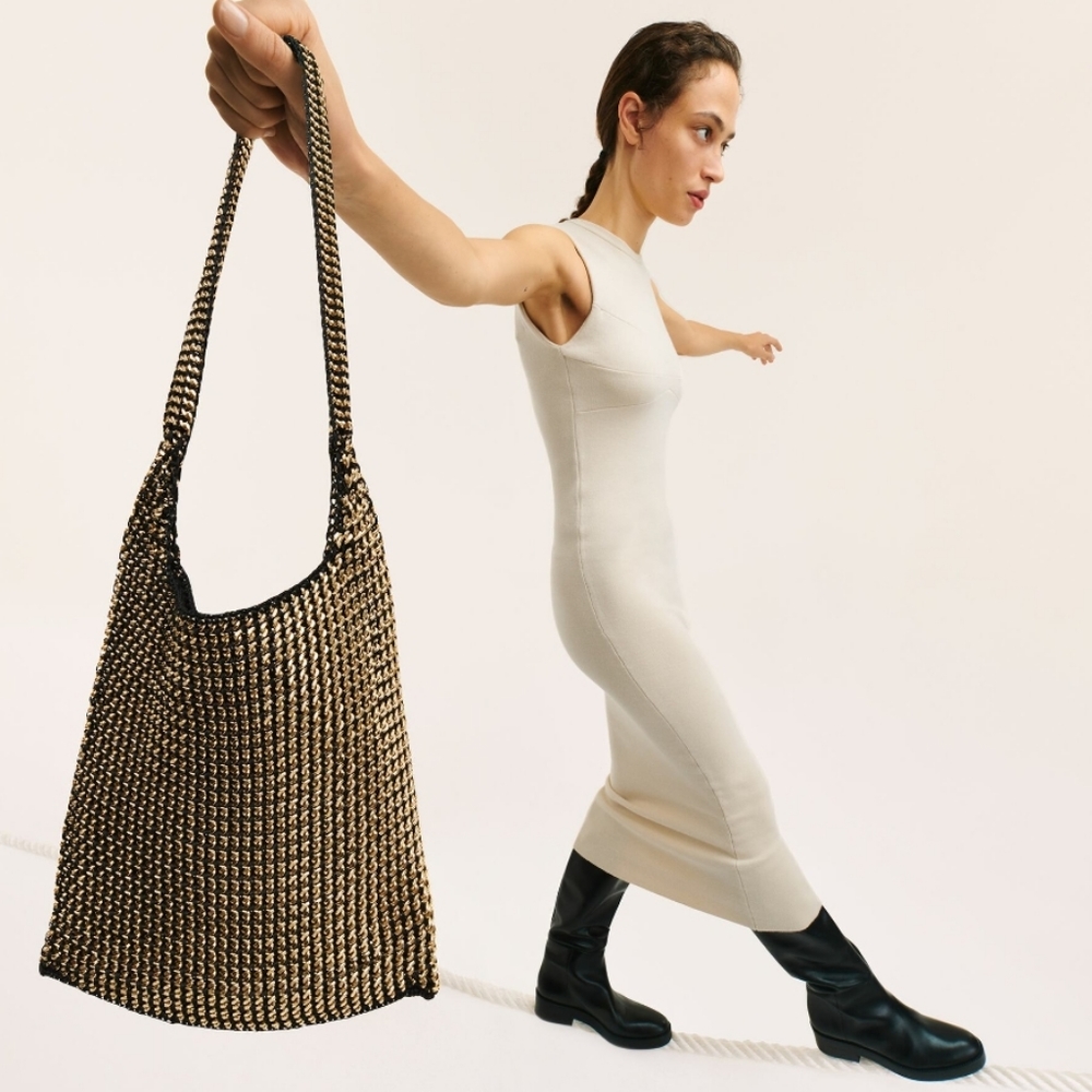 HARD TO FIND Zara gold chain bag